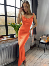 Load image into Gallery viewer, Regina Backless Cowl Neck Sleeveless Cami Dress