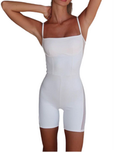 Load image into Gallery viewer, Blurred Lines Square Neck Spaghetti Strap Romper