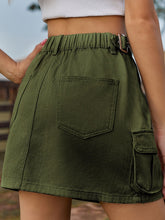 Load image into Gallery viewer, Harper Adjustable Waist Denim Skirt with Pockets
