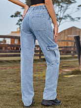 Load image into Gallery viewer, Serene High Waist Cargo Jeans