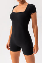 Load image into Gallery viewer, Gianna Square Neck Cap Sleeve Active Romper