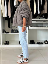 Load image into Gallery viewer, Raleigh Baseball Collar Snap Down Long Sleeve Jacket