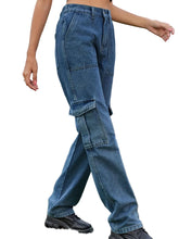 Load image into Gallery viewer, Serene High Waist Cargo Jeans