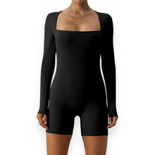 Load image into Gallery viewer, Briellyn Square Neck Long Sleeve Active Romper