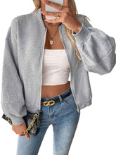 Load image into Gallery viewer, Sirene Zip Up Long Sleeve Sweatshirt