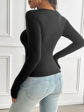 Load image into Gallery viewer, Azora Mesh Round Neck Long Sleeve T-Shirt