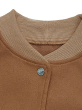 Load image into Gallery viewer, Vessa Baseball Collar Snap Down Long Sleeve Jacket