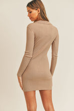 Load image into Gallery viewer, Alta Button Up Ribbed Mini Shirt Dress
