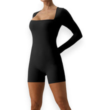 Load image into Gallery viewer, Briellyn Square Neck Long Sleeve Active Romper