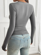 Load image into Gallery viewer, Azora Mesh Round Neck Long Sleeve T-Shirt