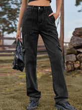 Load image into Gallery viewer, Serene High Waist Cargo Jeans