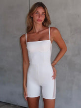 Load image into Gallery viewer, Blurred Lines Square Neck Spaghetti Strap Romper