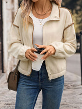 Load image into Gallery viewer, Calyra Zip Up Dropped Shoulder Polar Fleece Jacket