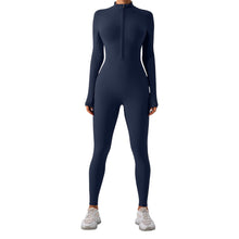 Load image into Gallery viewer, Hailey Half Zip Mock Neck Active Jumpsuit