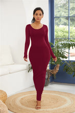 Load image into Gallery viewer, Mona Basic Round Neck Long Sleeve Maxi Bodycon Dress