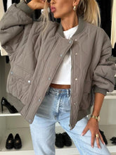 Load image into Gallery viewer, Raleigh Baseball Collar Snap Down Long Sleeve Jacket