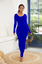 Load image into Gallery viewer, Mona Basic Round Neck Long Sleeve Maxi Bodycon Dress