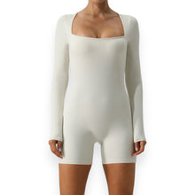 Load image into Gallery viewer, Briellyn Square Neck Long Sleeve Active Romper