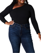 Load image into Gallery viewer, Dariane Asymmetrical Neck Long Sleeve Top