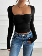 Load image into Gallery viewer, Arie Cutout Square Neck Long Sleeve T-Shirt