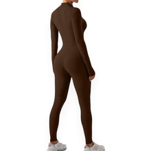 Load image into Gallery viewer, Hailey Half Zip Mock Neck Active Jumpsuit