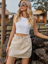 Load image into Gallery viewer, Harper Adjustable Waist Denim Skirt with Pockets