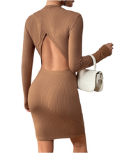 Load image into Gallery viewer, Legend Long Sleeve Ribbed Mini Dress