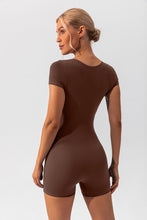 Load image into Gallery viewer, Gianna Square Neck Cap Sleeve Active Romper