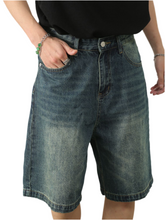 Load image into Gallery viewer, Flint Men's Washed Denim Shorts with Pockets