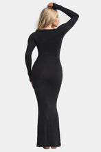 Load image into Gallery viewer, Marisse Body Baby Built-In Shapewear Square Neck Long Sleeve Maxi Dress