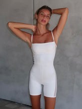 Load image into Gallery viewer, Blurred Lines Square Neck Spaghetti Strap Romper