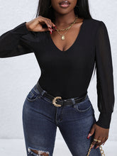 Load image into Gallery viewer, Glory V-Neck Long Sleeve Bodysuit
