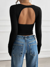 Load image into Gallery viewer, Arie Cutout Square Neck Long Sleeve T-Shirt