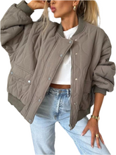 Load image into Gallery viewer, Raleigh Baseball Collar Snap Down Long Sleeve Jacket