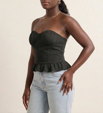 Load image into Gallery viewer, Cass Ruffled Hem Tube Top