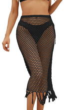 Load image into Gallery viewer, Malia Fringe Openwork High Waist Swim Skirt