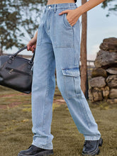 Load image into Gallery viewer, Serene High Waist Cargo Jeans