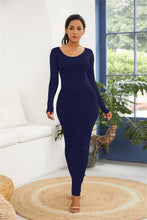 Load image into Gallery viewer, Mona Basic Round Neck Long Sleeve Maxi Bodycon Dress