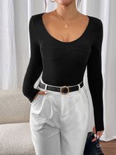 Load image into Gallery viewer, Rene Scoop Neck Long Sleeve Bodysuit