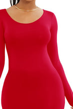 Load image into Gallery viewer, Mona Basic Round Neck Long Sleeve Maxi Bodycon Dress