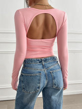 Load image into Gallery viewer, Arie Cutout Square Neck Long Sleeve T-Shirt