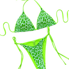Load image into Gallery viewer, Sarah Leopard Print Halter Neck Tie Side Bikini Set