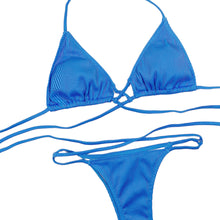 Load image into Gallery viewer, Egypt Halter Neck Crisscross Ribbed Bikini Set