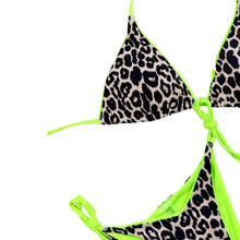 Load image into Gallery viewer, Sarah Leopard Print Halter Neck Tie Side Bikini Set