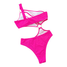 Load image into Gallery viewer, Malibu One-Shoulder Cutout Ring Detail One-Piece Swimsuit
