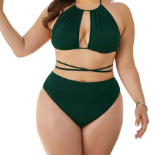Load image into Gallery viewer, Aruba Plus Size Cutout Tied Backless Bikini Set