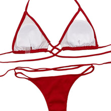 Load image into Gallery viewer, Egypt Halter Neck Crisscross Ribbed Bikini Set