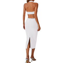 Load image into Gallery viewer, Rhinee Halter Neck Midi Dress