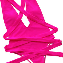 Load image into Gallery viewer, Laguna Halter Neck Deep V Tied One-Piece Swimsuit