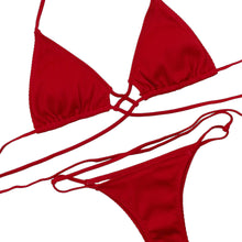 Load image into Gallery viewer, Egypt Halter Neck Crisscross Ribbed Bikini Set